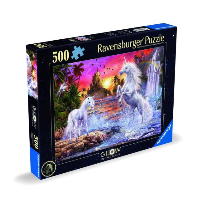Ravensburger - Puzzle unicorni la rau 500 piese care lumineaza in intuneric design nou ARTRVSPA00471