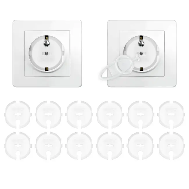 Set 12 capace de protectie pentru prize cu impamantare, cu doua cheite, SIPO EKDSBS-F20