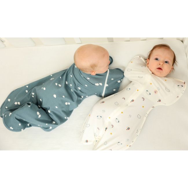 Sac de dormit Swaddle First Sleep Cloudy Dreams, faza 2, pentru bebelusi 3-6 luni, tog 0.5, 74 cm, 0.5 tog KDEFS2CD00