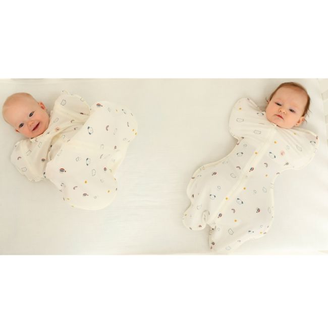 Sac de dormit Swaddle First Sleep Kitty Dreamland, faza 2, pentru bebelusi 3-6 luni, tog 0.5, 74 cm, 0.5 tog KDEFS2KD00