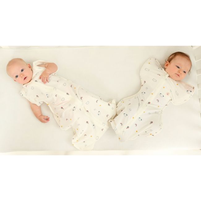Sac de dormit Swaddle First Sleep Kitty Dreamland, faza 2, pentru bebelusi 3-6 luni, tog 0.5, 74 cm, 0.5 tog KDEFS2KD00