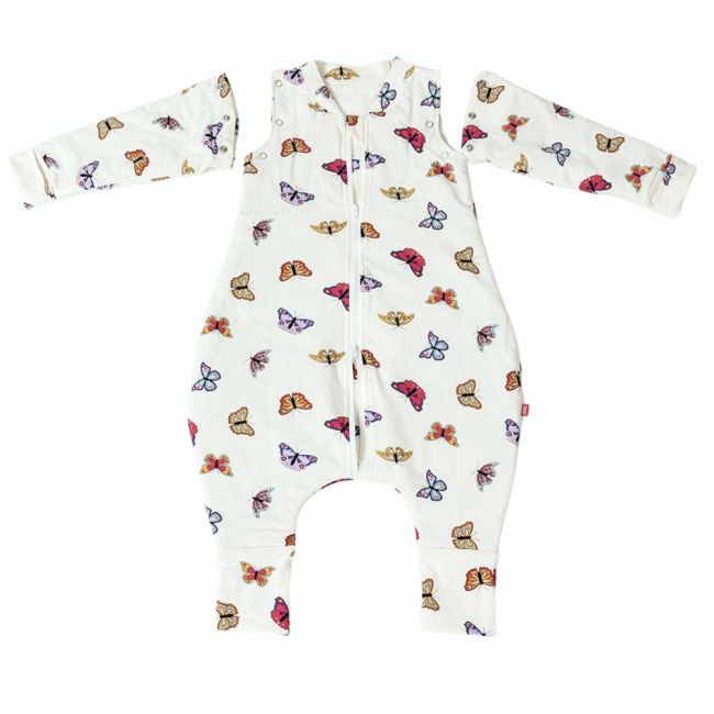 Sac de dormit cu picioruse si maneci, Butterfly Dreams, 70 cm, 2 Tog - Iarna KDESDPBD7002