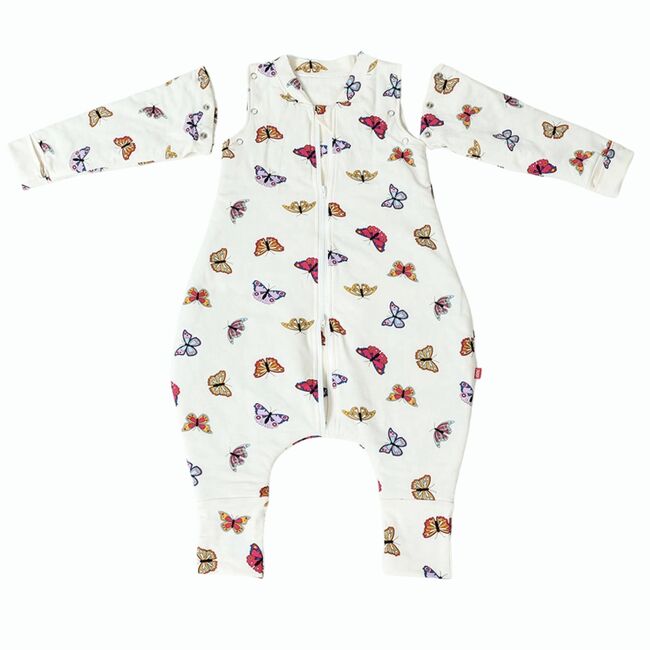 Sac de dormit cu picioruse si maneci, Butterfly Dreams, 80 cm, 2 Tog - Iarna KDESDPBD8002