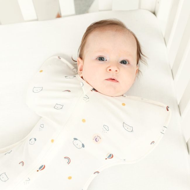 Sac de dormit nou-nascut Swaddle First Sleep Kitty Dreamland, 60 cm, 0.5 tog KDEFSKD00