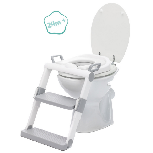 Scara cu reductor WC moale pliabila, 24 luni+, grey white  Fillikid