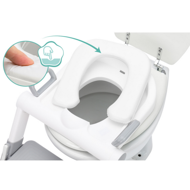Scara cu reductor WC moale pliabila, 24 luni+, grey white  Fillikid