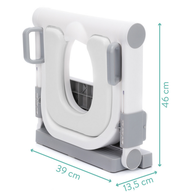 Scara cu reductor WC moale pliabila, 24 luni+, grey white  Fillikid