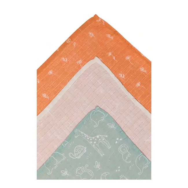 Scutece din muselina, 3/set, 75x75cm, cu design Fillikid