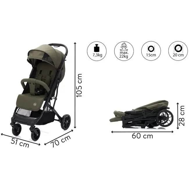 Carucior sport Elite Styler - olive- Fillikid