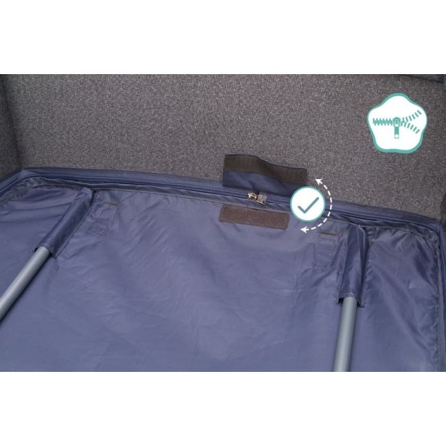 Patut pliabil cu o laterala culisabila Porto Grey melange Fillikid