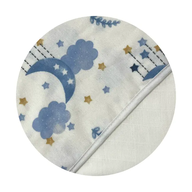 Prosop din muselina cu capison, 80x80 cm, blue Kreis design