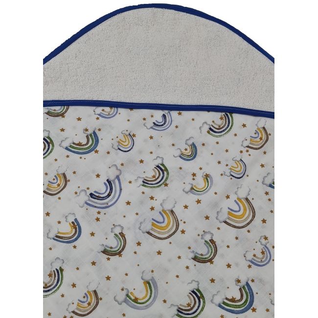 Prosop din muselina cu capison, 80x80 cm, blue Kreis design