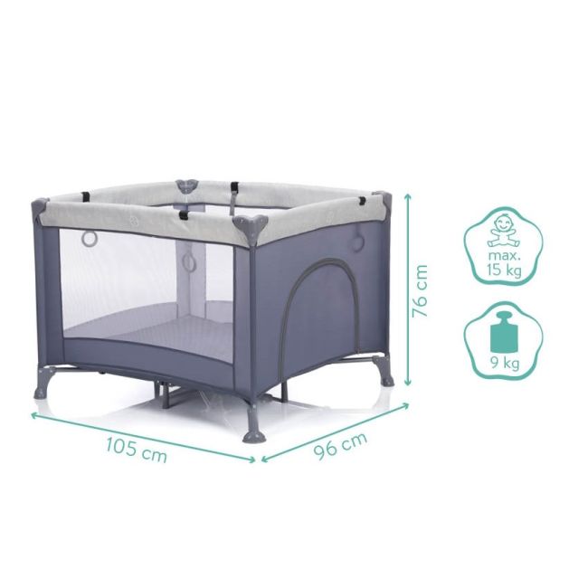Tarc pentru copii Orlando Safari grey 105x96 Fillikid
