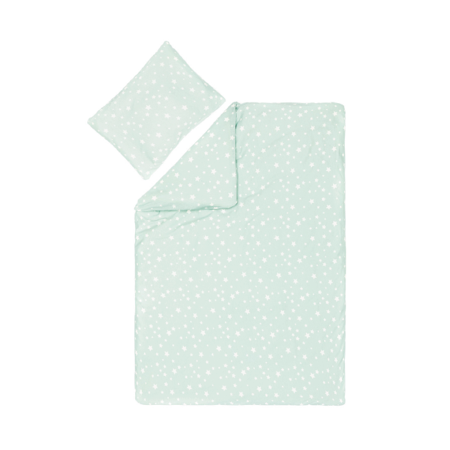 Lenjerie de pat din Jerse 2 piese Star mint Fillikid
