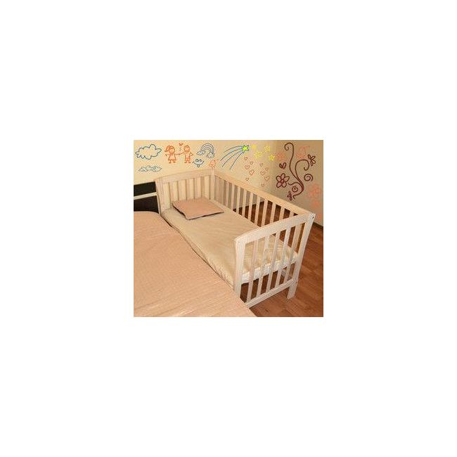 Patut pentru bebe junior Mos Ene natur, nu include saltea - MES006