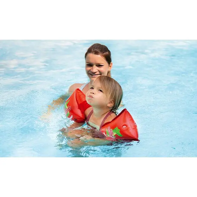 Aripioare de inot pentru copii, cu insertie din material moale, 11&ndash;30kg (1-6 ani), rosu, Reer MySwimBuddy Armbands, 66024