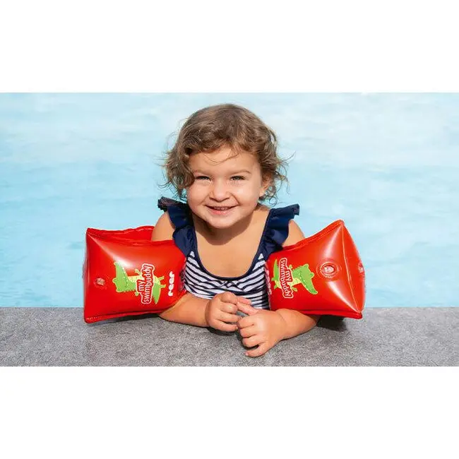 Aripioare de inot pentru copii, cu insertie din material moale, 11&ndash;30kg (1-6 ani), rosu, Reer MySwimBuddy Armbands, 66024
