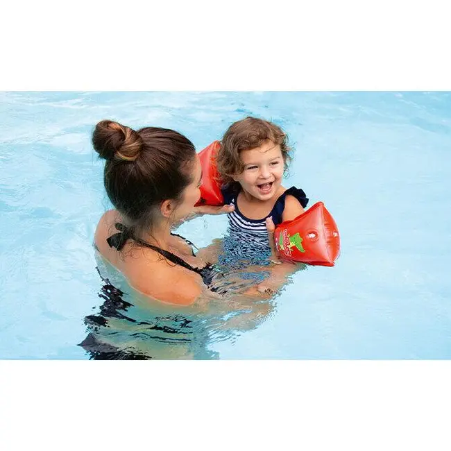 Aripioare de inot pentru copii, cu insertie din material moale, 11&ndash;30kg (1-6 ani), rosu, Reer MySwimBuddy Armbands, 66024