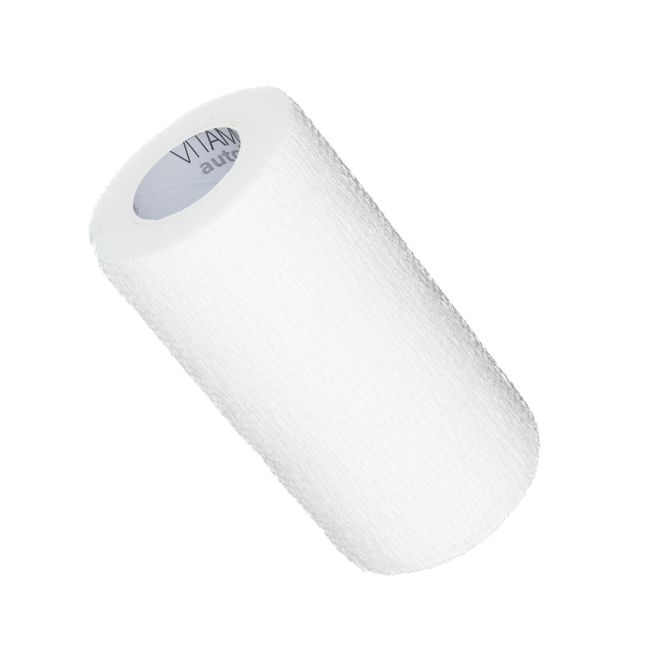 Bandaj elastic autoadeziv Vitammy Autoband, tehnologie cu microfibre, fara lipici, rezistent la... BITautobandalb10
