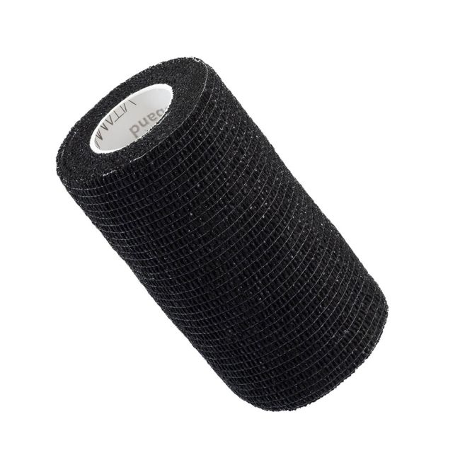 Bandaj elastic autoadeziv Vitammy Autoband, tehnologie cu microfibre, fara lipici, rezistent la... BITautobandnegru10