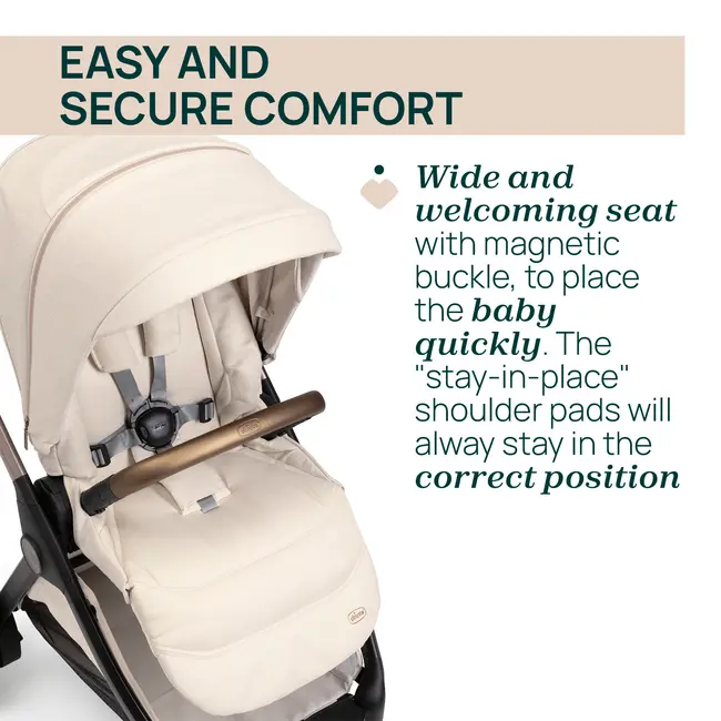 Carucior copii 3 in 1 Chicco Bellagio, Amber Glow (bej deschis), First Seat Recline, 0luni+ CHC8713650+8713750+8710050-8