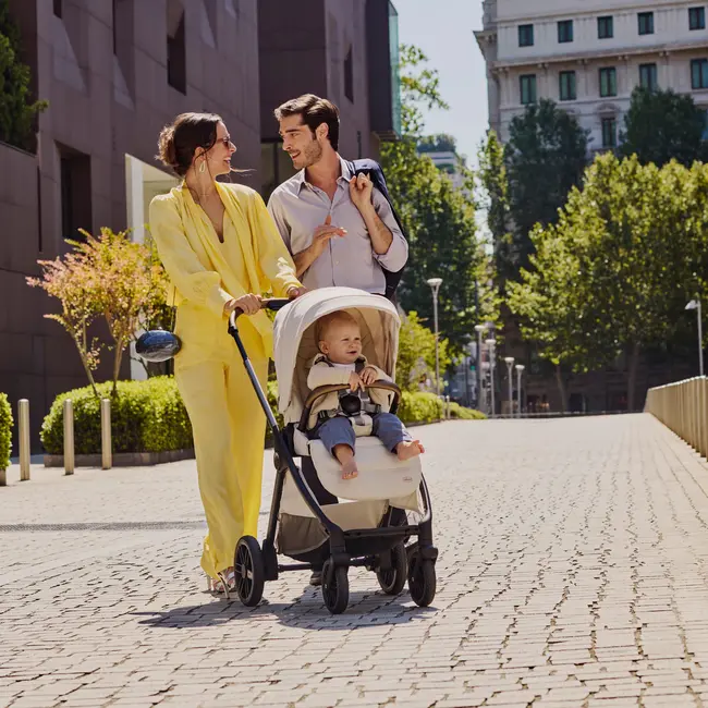 Carucior copii 3 in 1 Chicco Bellagio, Amber Glow (bej deschis), First Seat Recline, 0luni+ CHC8713650+8713750+8710050-8