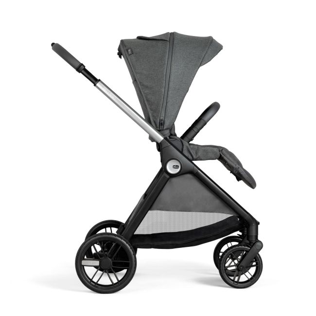 Carucior copii 3 in 1 Chicco Bellagio, Black Satin (gri inchis), 0luni+ CHC8713645+8713745+8714645-8