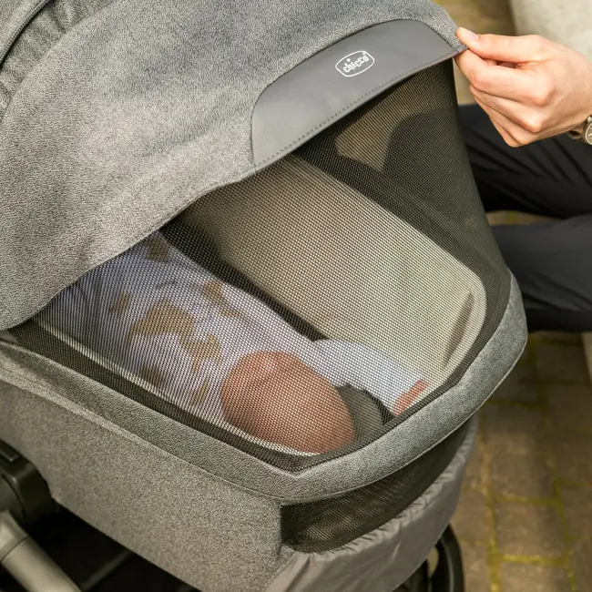 Carucior copii 3 in 1 Chicco Bellagio, Black Satin (gri inchis), 0luni+ CHC8713645+8713745+8714645-8