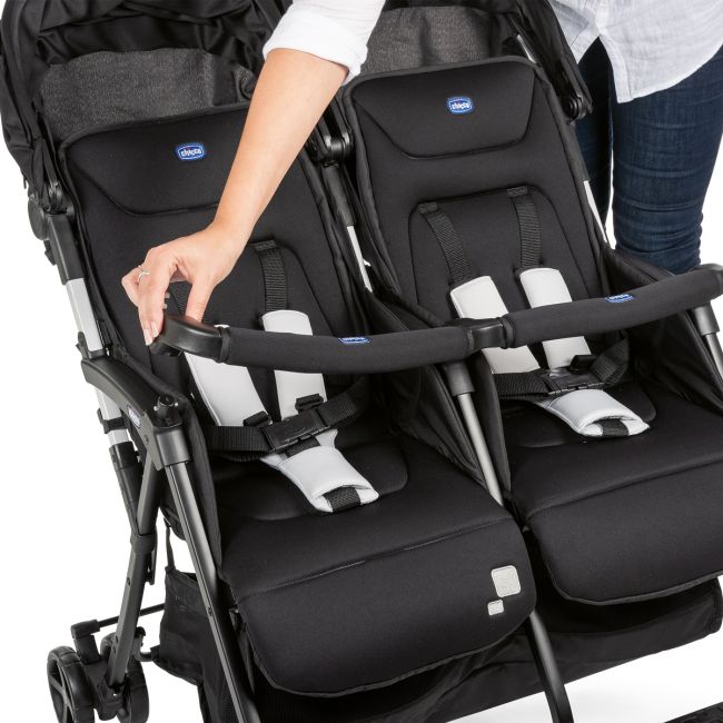 Carucior gemeni Chicco Ohlala, Black Night (Negru), 0luni+ CHC79279-8_BLACK NIGHT