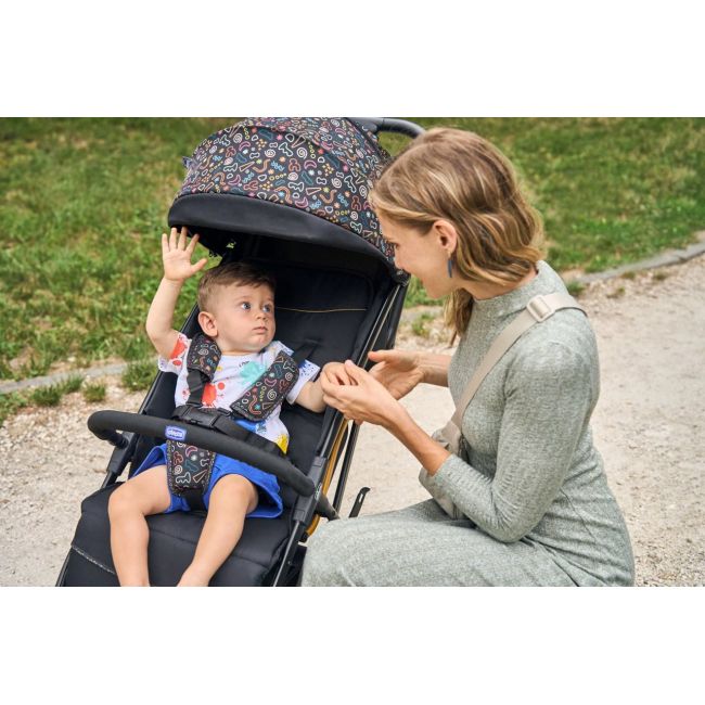 Carucior sport Chicco Glee, PlayFulBlack (Negru), 0luni+ CHC87068-8_PLAYFUL BLACK
