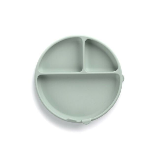 Farfurie BLW, Din silicon, Cu ventuze, 17 x 17 x 4 cm, BPA Free, Mint BYN8420421089354