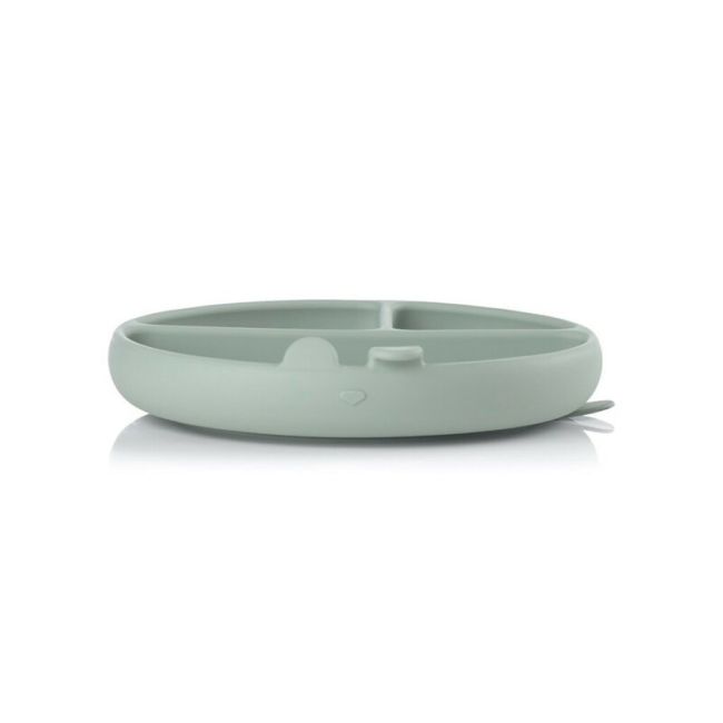 Farfurie BLW, Din silicon, Cu ventuze, 17 x 17 x 4 cm, BPA Free, Mint BYN8420421089354