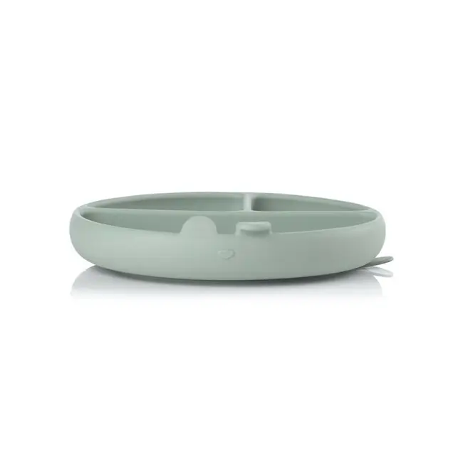 Farfurie BLW, Din silicon, Cu ventuze, 17 x 17 x 4 cm, BPA Free, Mint BYN8420421089354