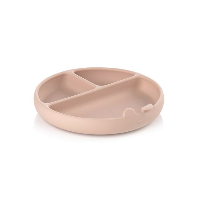 Farfurie BLW, Din silicon, Cu ventuze, 17 x 17 x 4 cm, BPA Free, Pale BYN8420421089347