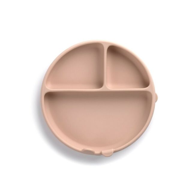 Farfurie BLW, Din silicon, Cu ventuze, 17 x 17 x 4 cm, BPA Free, Pale BYN8420421089347