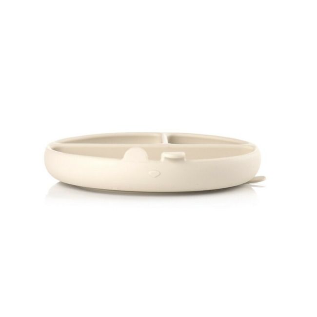 Farfurie BLW, Din silicon, Cu ventuze, 17 x 17 x 4 cm, BPA Free, Sand BYN8420421089521