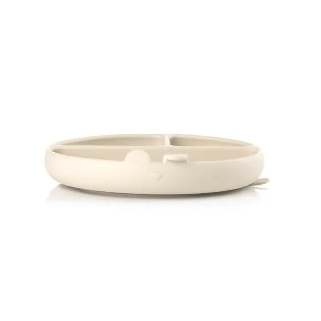 Farfurie BLW, Din silicon, Cu ventuze, 17 x 17 x 4 cm, BPA Free, Sand BYN8420421089521