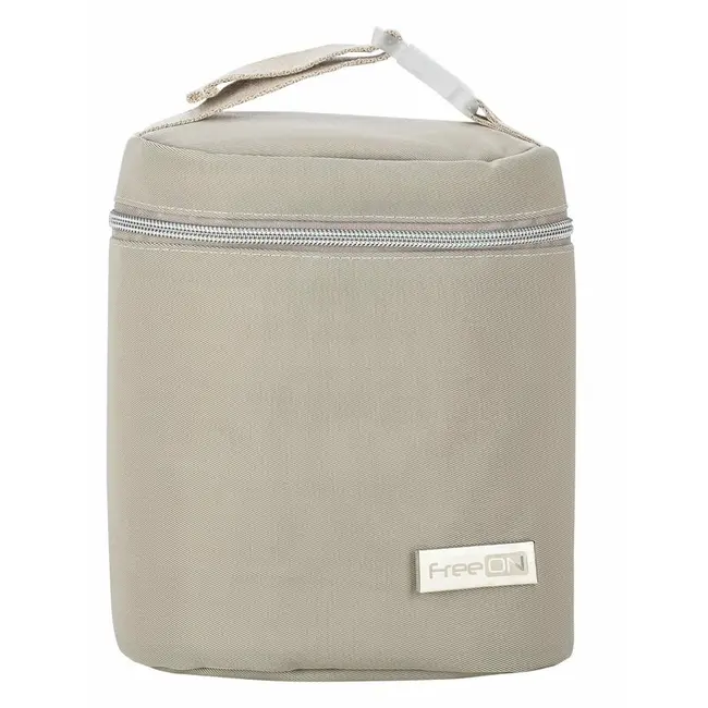 Geanta biberon, FreeON, Double Style, Pentru 2 biberoane, Mentine continutul atat cald, cat si rece, Beige BYN82085