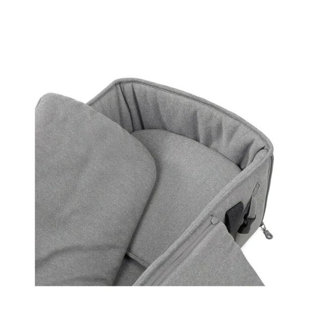Landou portabil, Jane, Montare in carucior, Cu manere, Cu salteluta, 95% materiale reciclate cu protectie UPF50, 67x29.5x43 cm, 0-9 Kg, Dim Grey BYN8420421085912