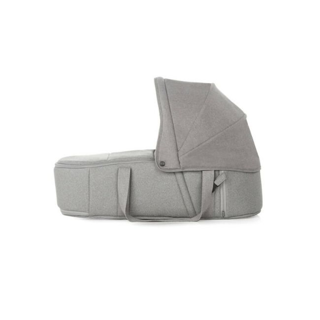 Landou portabil, Jane, Montare in carucior, Cu manere, Cu salteluta, 95% materiale reciclate cu protectie UPF50, 67x29.5x43 cm, 0-9 Kg, Dim Grey BYN8420421085912