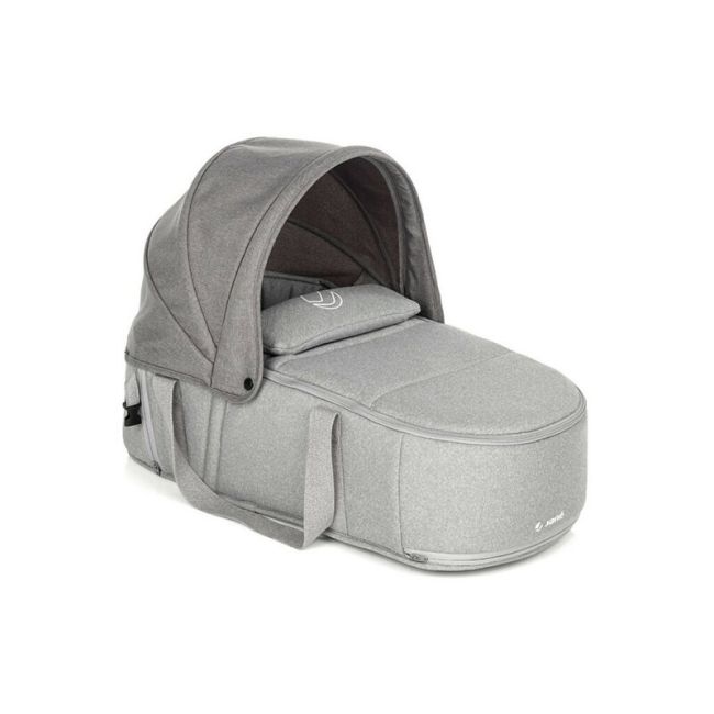 Landou portabil, Jane, Montare in carucior, Cu manere, Cu salteluta, 95% materiale reciclate cu protectie UPF50, 67x29.5x43 cm, 0-9 Kg, Dim Grey BYN8420421085912