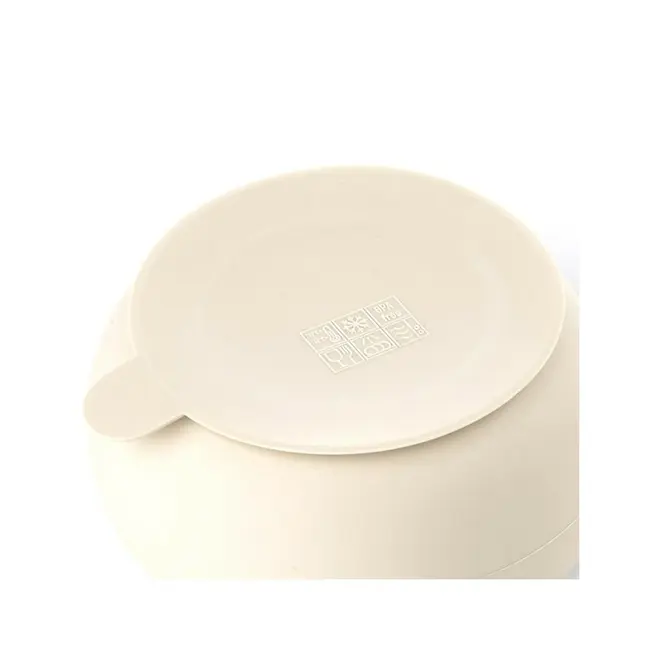 Set de masa, Jane, Din silicon, 2 piese, Cu bol si lingurita, BPA Free, Sand BYN8420421089514