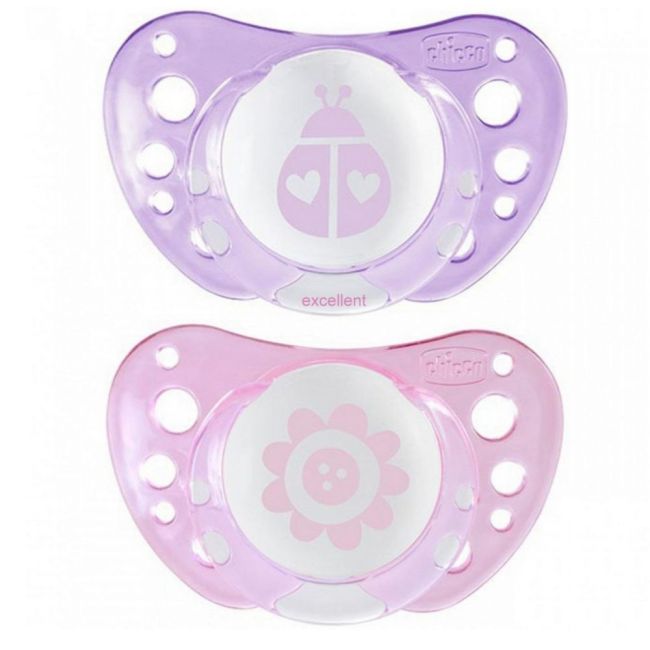 Suzeta Chicco s. Physio Air, forma anat., 0-6 luni, 2buc, roz CHC75030-7_PINK