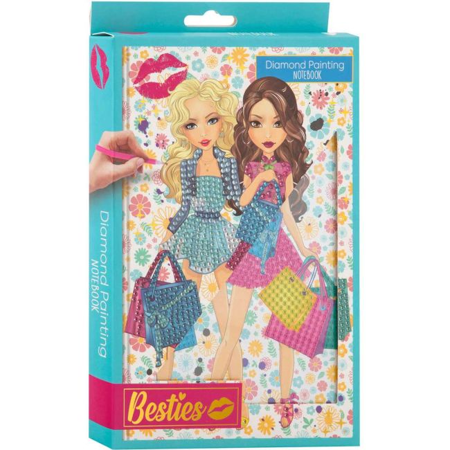 Agenda Besties A5 cu Diamond Painting Grafix GR140008 BBJGR140008_Albastru