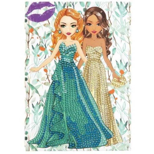 Agenda Besties A5 cu Diamond Painting Grafix GR140008 BBJGR140008_Portocaliu