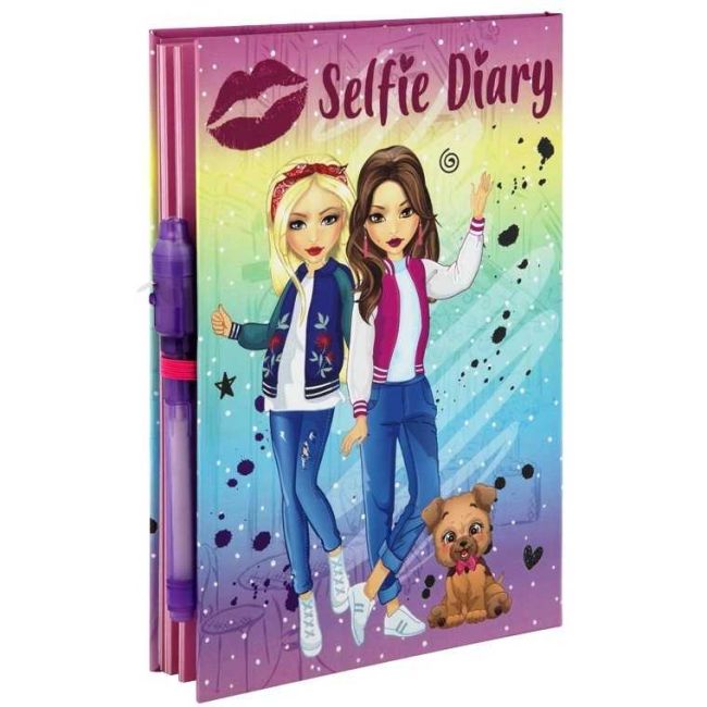 Agenda Besties Selfie 21x15 cm, 50 de file cu Stilou Magic Grafix GR140009 BBJGR140009_Initiala