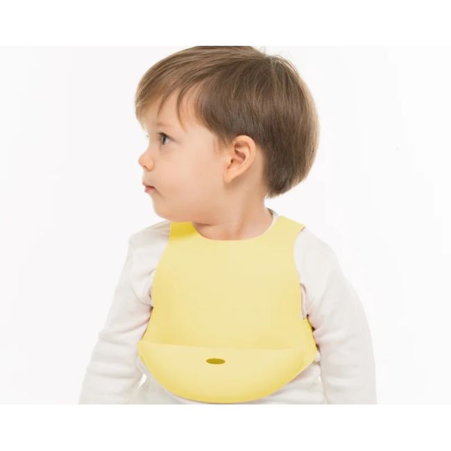 Baveta Flexi Bib Minikoioi, 100% Premium Silicone – Mellow Yellow KRT101020007