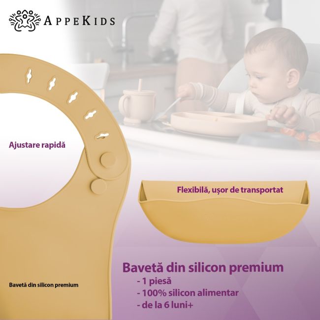 Baveta din silicon, AppeKids - Honey KRTAK275367