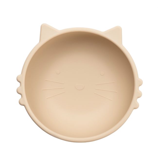 Bol din silicon, AppeKids, Kitty I - Bubble Beige KRTAK275206