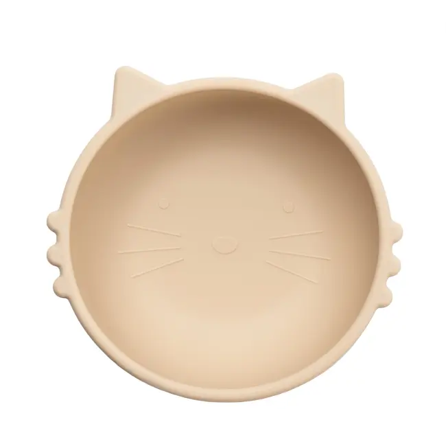 Bol din silicon, AppeKids, Kitty I - Bubble Beige KRTAK275206